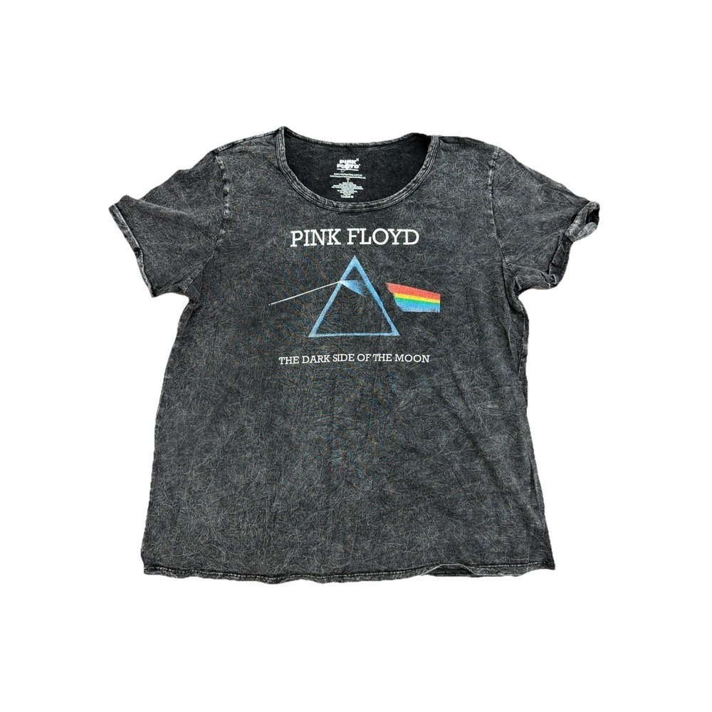 Pink Floyd Dark Side of the Moon Mineral Wash Graphic Tee Gray Size 2 Large - Picture 1 of 6